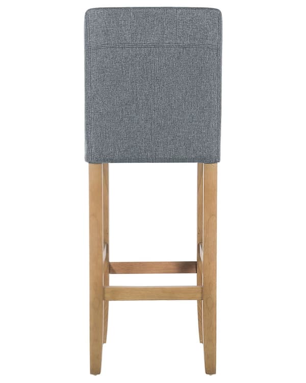 Barstol Grå och Ljusbrun Klädd Tuftad med Fotstöd Modern
