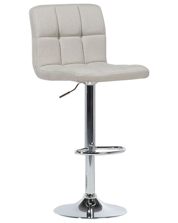 Barstol 2 st Beige Justerbar Höjd