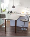 Miniatyrbild 2 av 11: Barstol 2 st Beige Justerbar Höjd