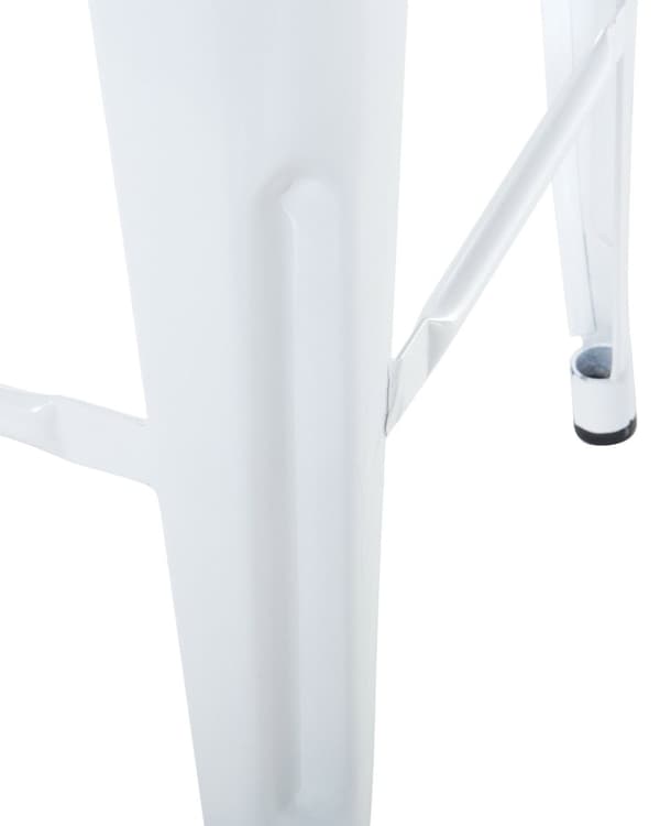 Barstol 2 st Vit Metall 76 cm Stapelbar Industriell