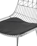 Miniatyrbild 10 av 11: Set med 2 barstolar Silver Stålstomme Konstläder Höjd ribbrygg Modern design