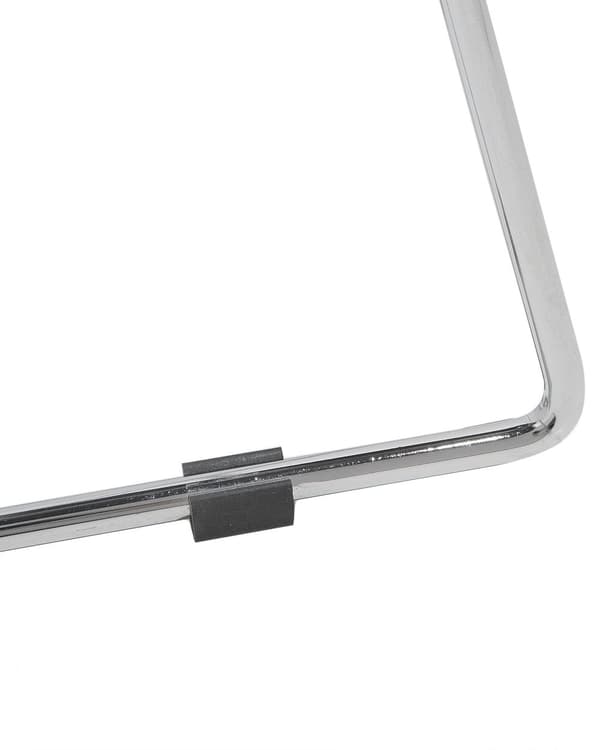 Set med 2 barstolar Silver Stålstomme Konstläder Höjd ribbrygg Modern design