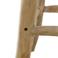 Miniatyrbild 7 av 8: vidaXL Barstol äkta läder och massiv teak