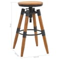 Miniatyrbilde 8 av 8: vidaXL Barstoler 2 stk heltre gran