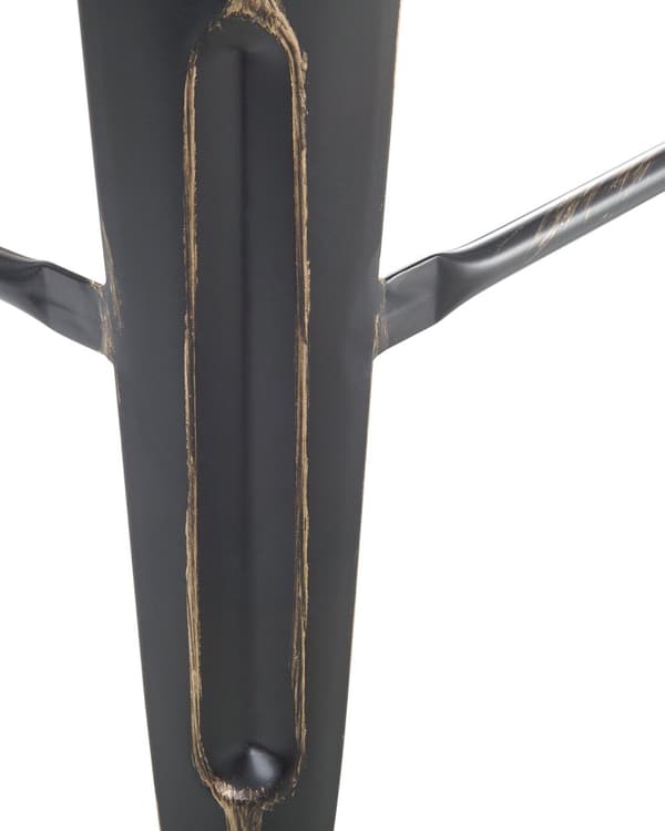 Barstol 2 st Svart med Guld Metall 76 cm Stapelbar Industriell