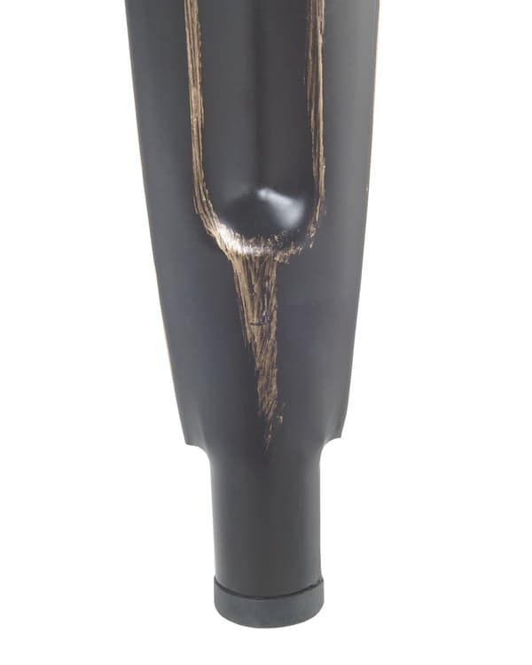 Barstol 2 st Svart med Guld Metall 76 cm Stapelbar Industriell