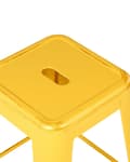Miniatyrbild 7 av 8: Barstol 2 st Gul med Guld Metall 76 cm Stapelbar Industriell
