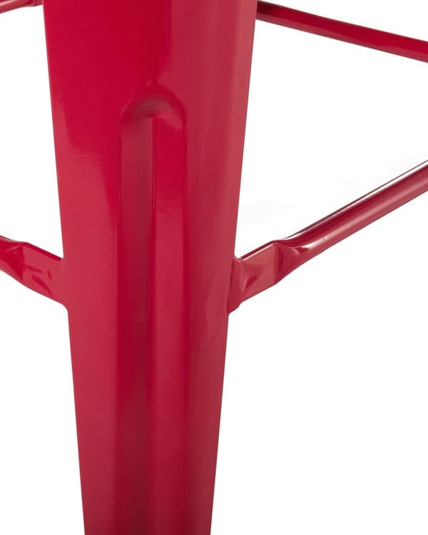 Sæt med 2 barstole Rød Metal 60 cm Stabelbar Bordhøjde Industriel Moderne Stil