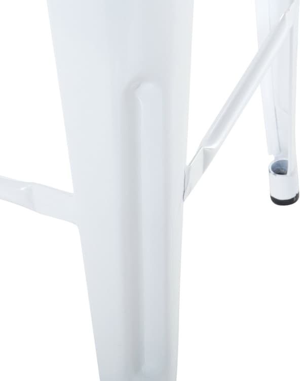 Sæt med 2 Barstole Hvid Metal 60 cm Stabelbar Bordhøjde Industriel moderne stil