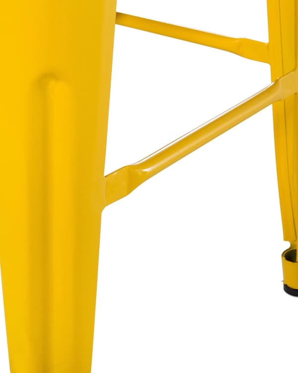 Sæt med 2 barstole Hvid Metal 76 cm Stabelbar Bordhøjde Industriel Moderne Stil
