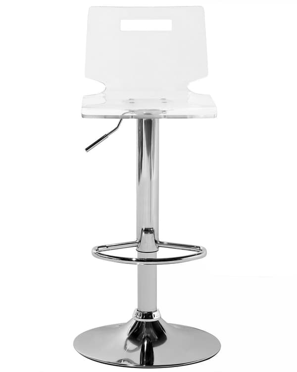 Sæt med 2 Barstole Transparent Akryl Drejelig Gaslift Justerbar Højde Moderne Stil