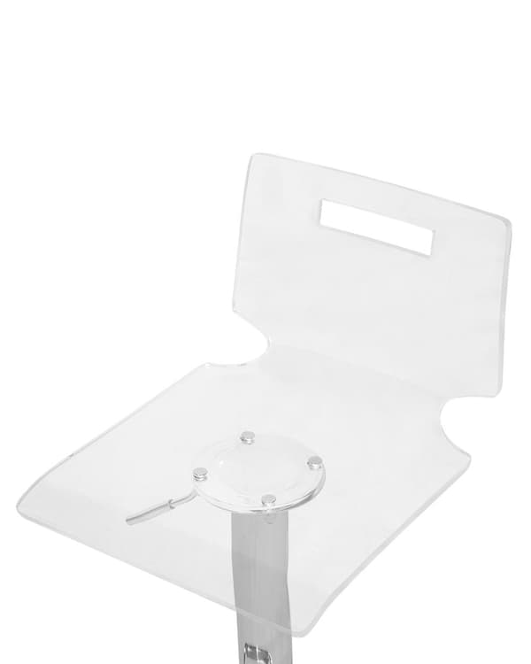 Sæt med 2 Barstole Transparent Akryl Drejelig Gaslift Justerbar Højde Moderne Stil