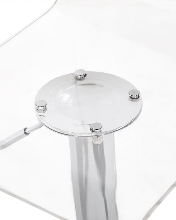 Sæt med 2 Barstole Transparent Akryl Drejelig Gaslift Justerbar Højde Moderne Stil