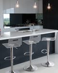 Miniatyrbillede 2 af 9: Sæt med 2 Barstole Transparent Akryl Drejelig Gaslift Justerbar Højde Moderne Stil