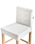 Miniatyrbillede 7 af 10: Sæt med 2 Barstole Off-white Kunstlæder med Ryglæn Spisestue Køkken Polstret Moderne Stil