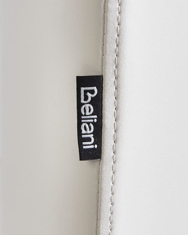 Sæt med 2 Barstole Off-white Kunstlæder med Ryglæn Spisestue Køkken Polstret Moderne Stil