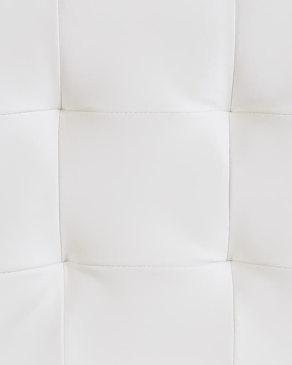 Sæt med 2 Barstole Off-white Kunstlæder med Ryglæn Spisestue Køkken Polstret Moderne Stil