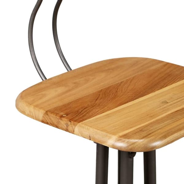 vidaXL Barstoler 2 stk gjenvunnet heltre teak