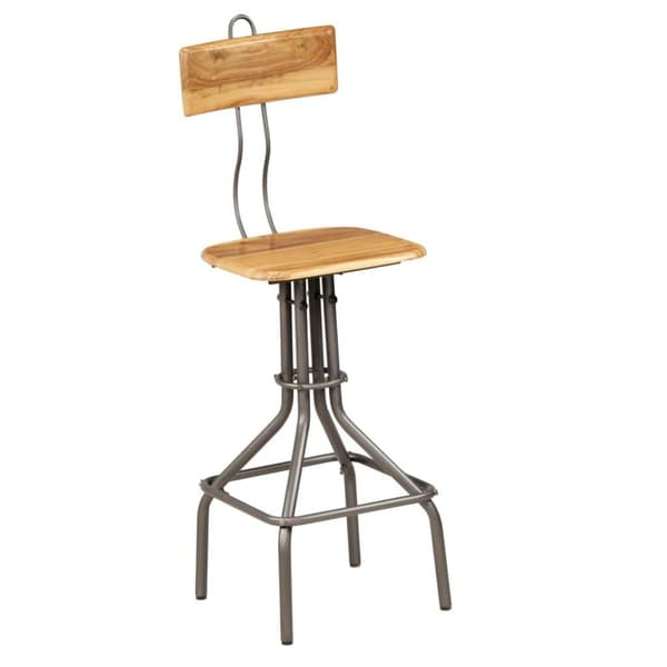 vidaXL Barstoler 2 stk gjenvunnet heltre teak