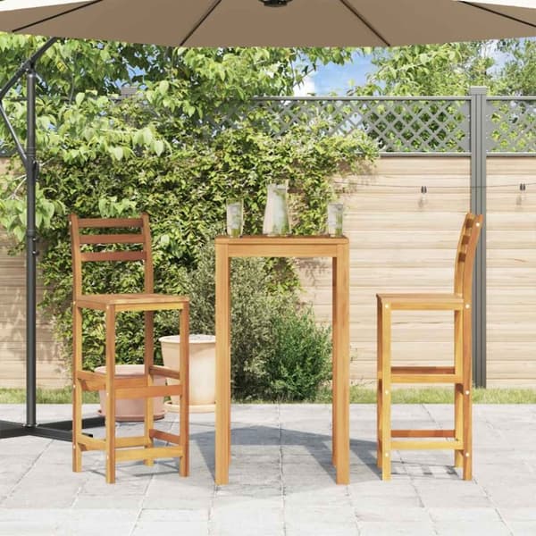 vidaXL Barstoler 2 stk heltre akasie