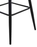 Miniatyrbillede 9 af 10: Barstole Grå Polyester med Metalben Sæt 104 x 47 x 47 cm Høj Counterstole med Arme og Ryglæn i Quiltet Rombe Mønster til Køkken Barbord Dekor