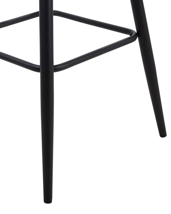Barstole Blå Polyester med Metalben Sæt 104 x 47 x 47 cm Høj Counterstole med Arme og Ryglæn i Quiltet Rombe Mønster til Køkken Barbord Dekor