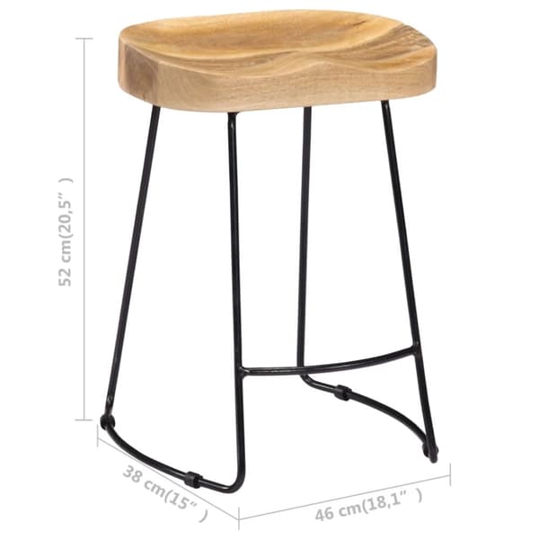 vidaXL Gavin barkrakker 2 stk heltre mango