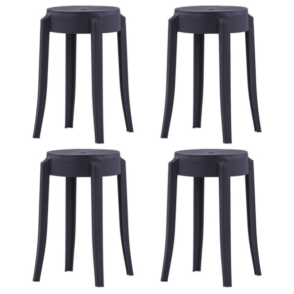 vidaXL Stapelbara pallar 4 st plast svart