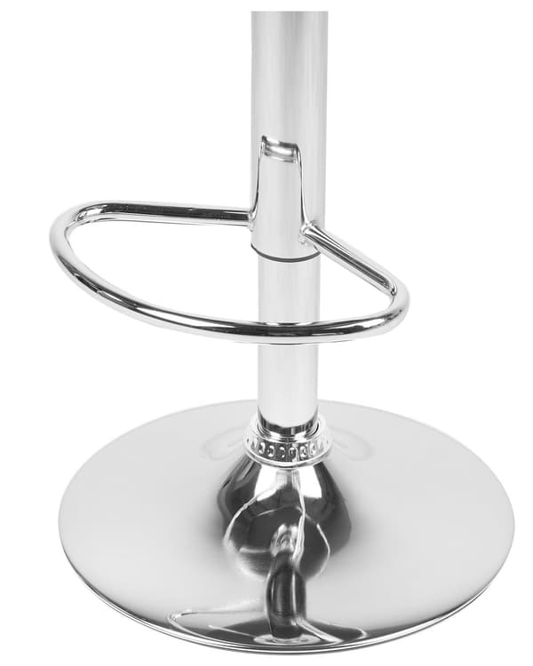 Set med 2 barstolar Svart Konstläder Fotpall Svängbar Gaslyft Justerbar höjd Glamour
