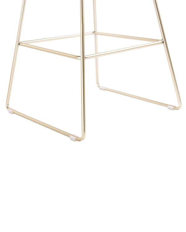 Set med 2 barstolar Guld Stålstomme Konstläder Höjd ribbrygg Modern design