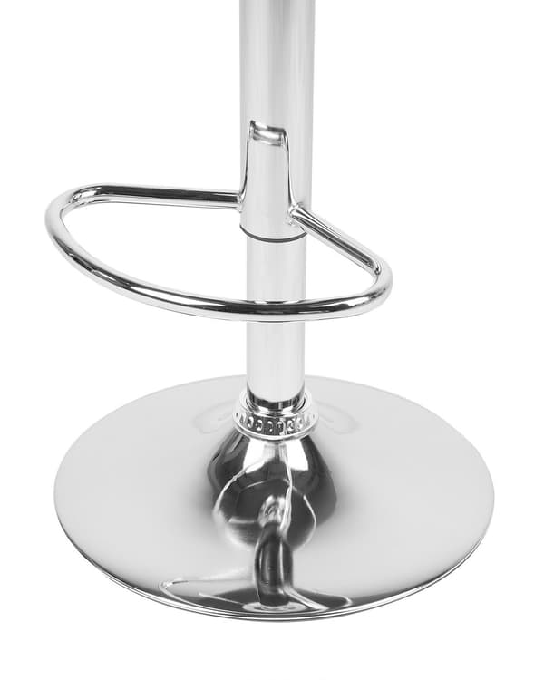 Set med 2 barstolar Grå Konstläder Fotpall Svängbar Gaslyft Justerbar höjd Minimalistisk