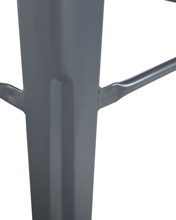 Barstol 2 st Grå Metall 60 cm Stapelbar Industriell