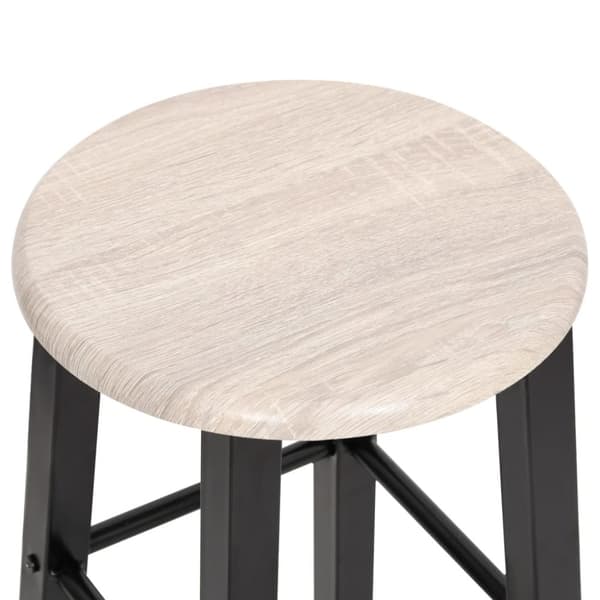 vidaXL Baarijakkarat MDF 2 kpl musta