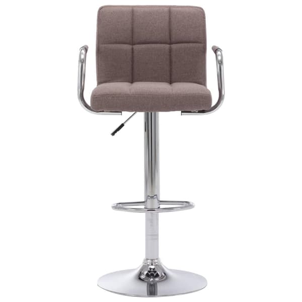 vidaXL Barstolar 2 st taupe tyg