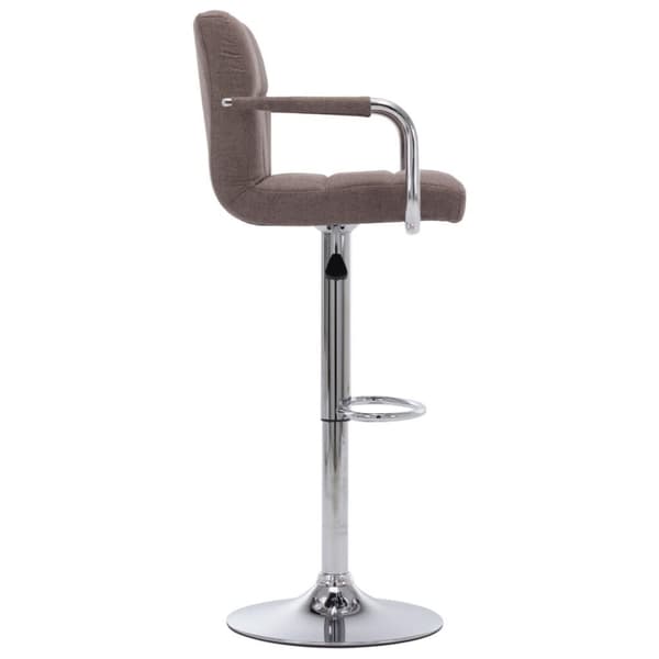 vidaXL Barstolar 2 st taupe tyg