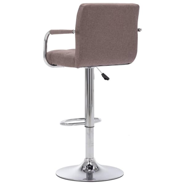 vidaXL Barstolar 2 st taupe tyg