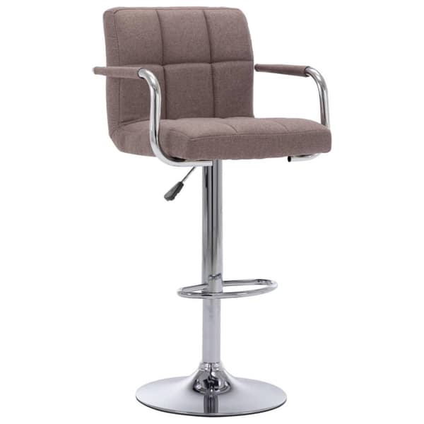 vidaXL Barstolar 2 st taupe tyg