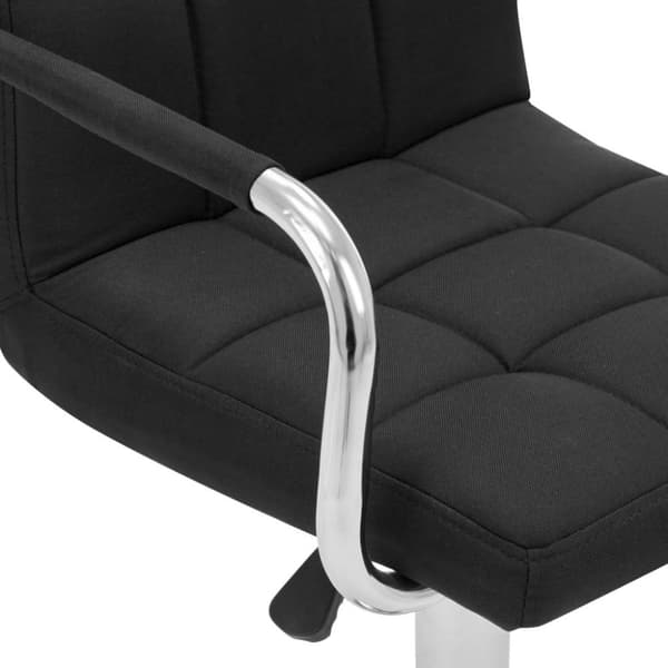 vidaXL Barstolar 2 st svart tyg