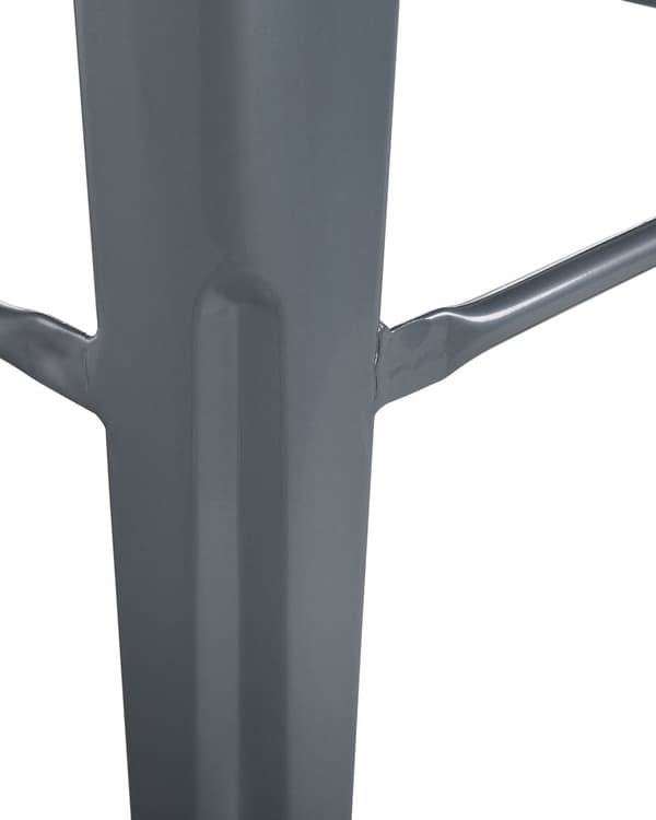 Sæt med 2 barstole Grå metal 76 cm Stabelbar Skrankehøjde Industriel Moderne Stil