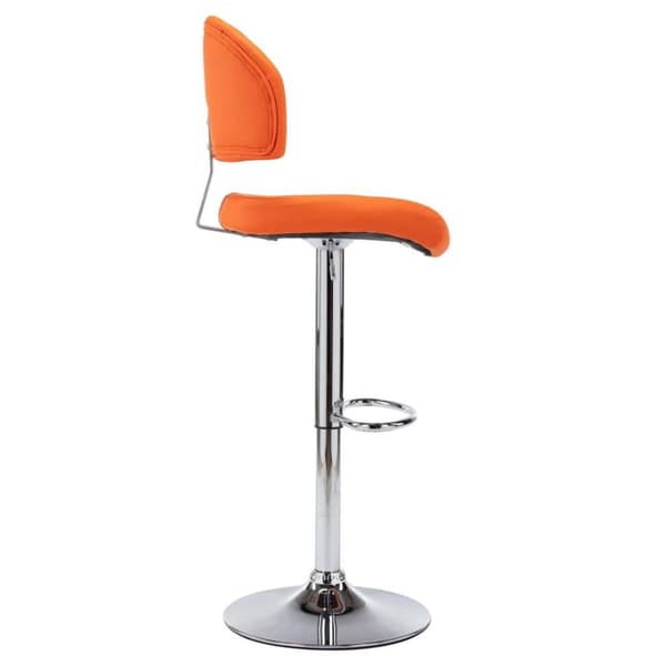 vidaXL Barstol orange konstläder