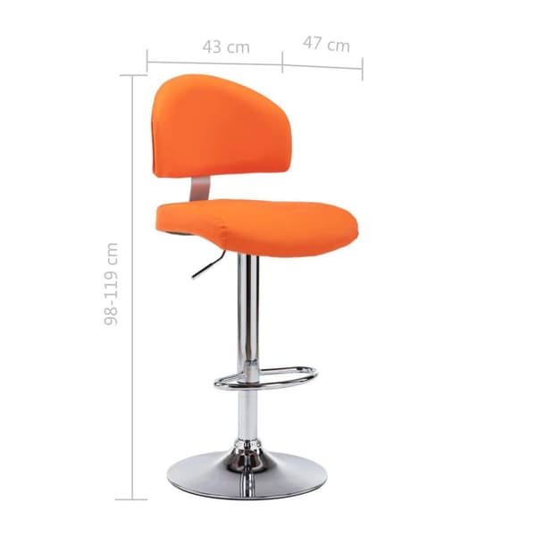 vidaXL barstol kunstlæder orange