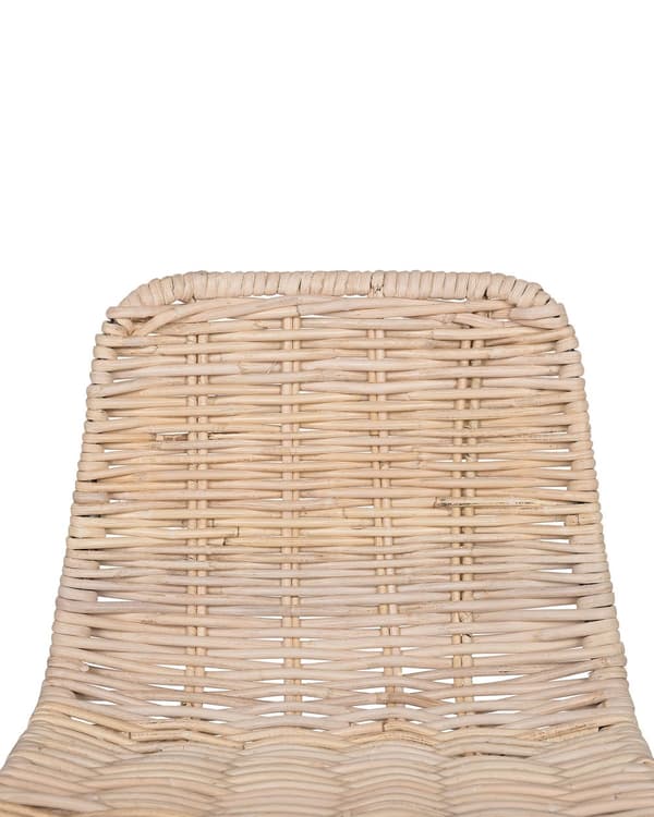 Barstol 2 st Beige Rotting Metallram Rustik Inomhus Utomhus Boho Design