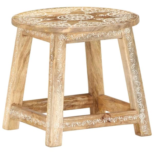 vidaXL Håndmalt krakk 38x38x35 cm heltre mango