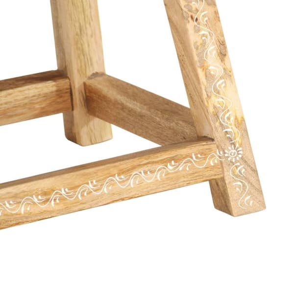 vidaXL 287445  Hand-painted Stool 38x38x35 cm Solid Mango Wood