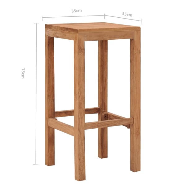vidaXL Barkrakker 2 stk heltre teak