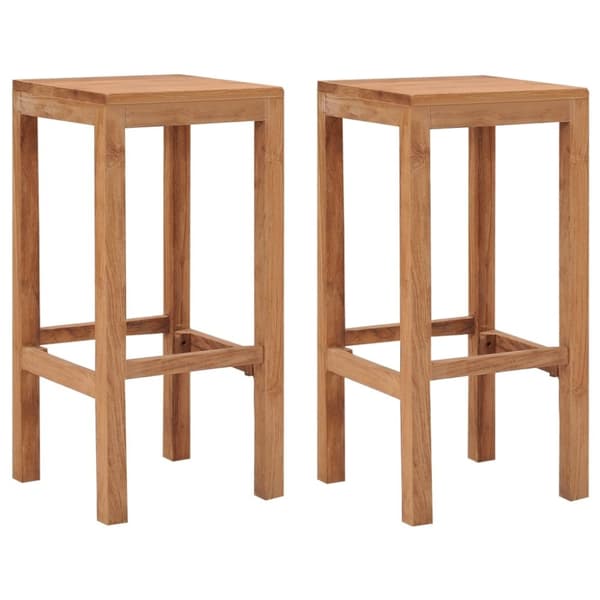 vidaXL Barkrakker 2 stk heltre teak