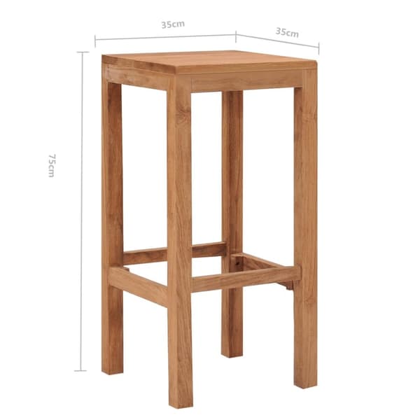vidaXL Barkrakker 4 stk heltre teak