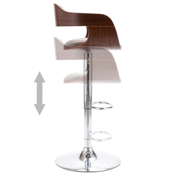 vidaXL Barstol plywood och taupe tyg