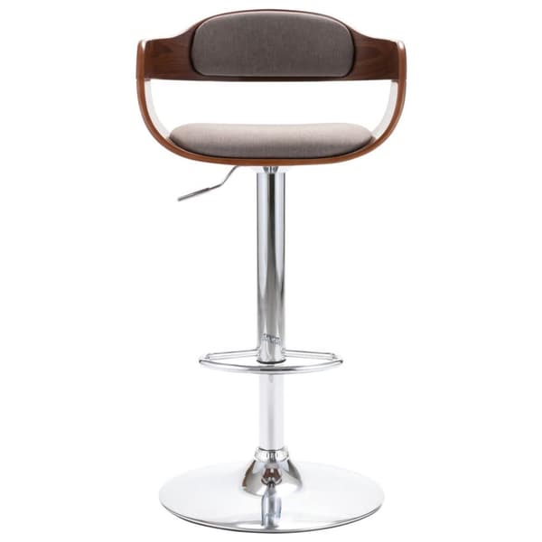 vidaXL Barstol plywood och taupe tyg