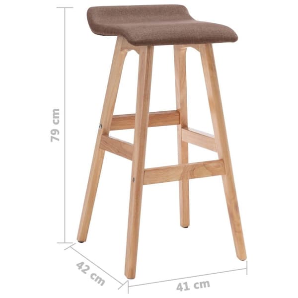 vidaXL Barstolar 2 st taupe tyg
